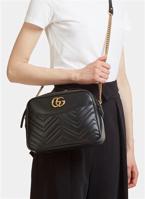 gucci small matelassé leather shoulder bag